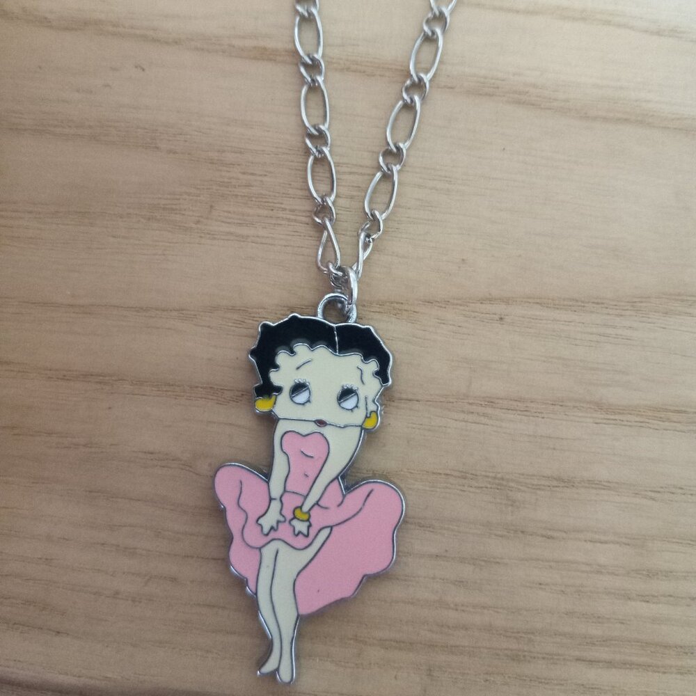 Betty Boop Necklace Gift Character Jewelry